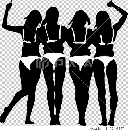 Silhouette illustration of a woman wearing a swimsuit Silhouette illustration of a woman wearing a swimsuit 142216572
