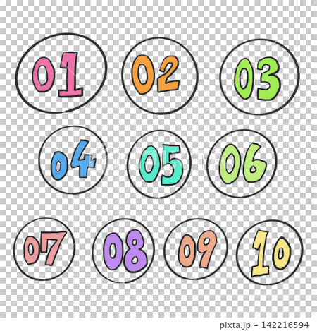 1〜10までの数字の詰め合わせセット 1〜10までの数字の詰め合わせセット 142216594