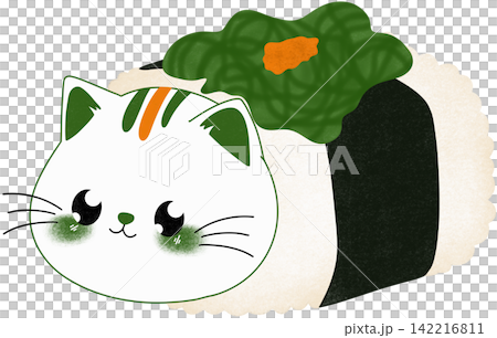 cat sushi with seaweed 142216811