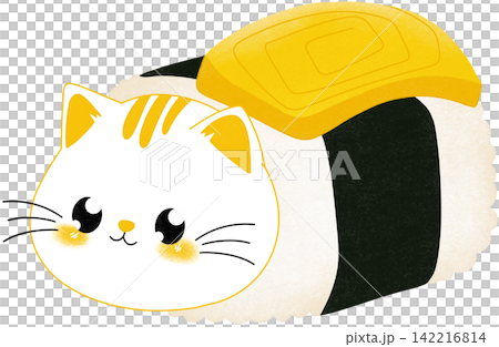 cat sushi with tamago cat sushi with tamago 142216814
