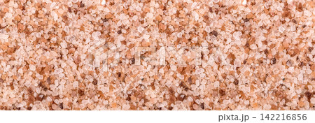 Himalayan pink salt crystals texture background creating pattern Himalayan pink salt crystals texture background creating pattern 142216856