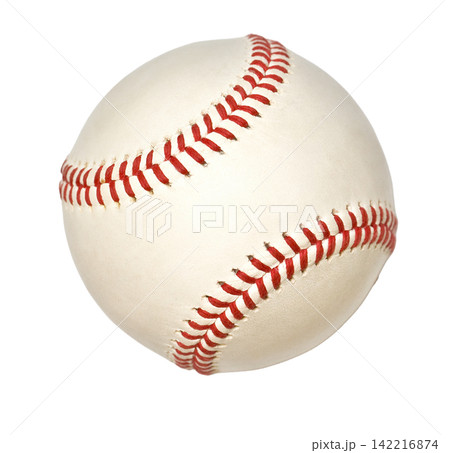 Baseball ball with red stitching for sports competition Baseball ball with red stitching for sports competition 142216874