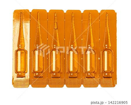 Medicine ampoules containing liquid drug for health treatment Medicine ampoules containing liquid drug for health treatment 142216905