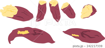 焼き芋のグラフィック素材イラスト 焼き芋のグラフィック素材イラスト 142217339