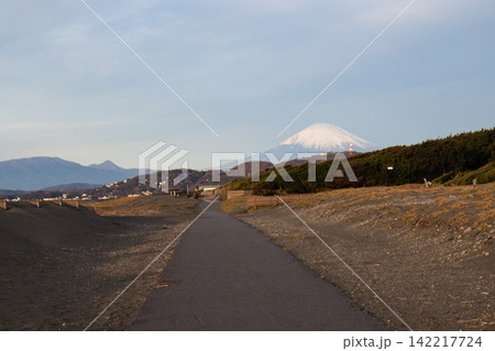 海岸からの富士山 海岸からの富士山 142217724