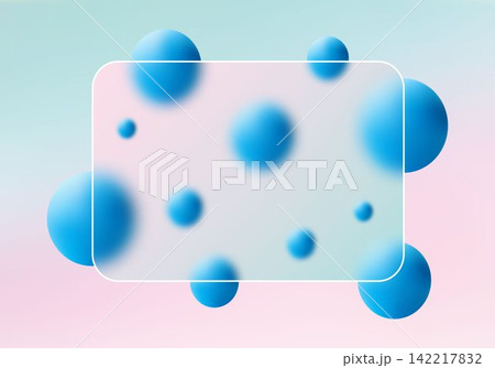 Abstract background, blue 3D spheres on a pastel gradient with a glass-morphism effect. Eps 10 Abstract background, blue 3D spheres on a pastel gradient with a glass-morphism effect. Eps 10 142217832