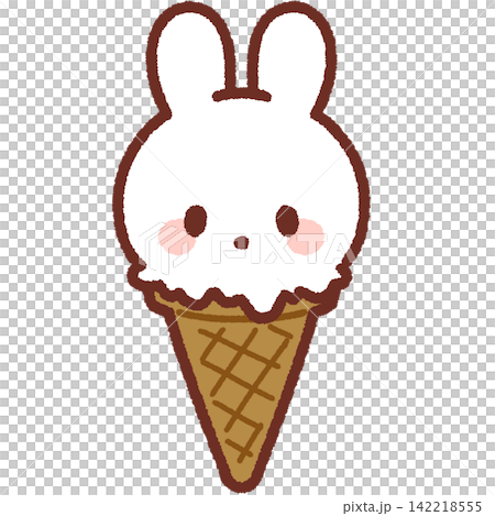 どうぶつのアイスクリーム うさぎ どうぶつのアイスクリーム うさぎ 142218555