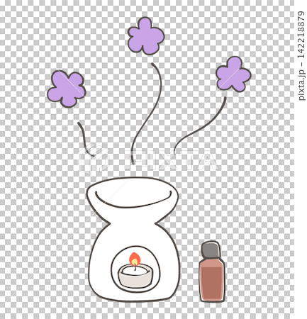 Illustration of aroma pot and aroma oil Illustration of aroma pot and aroma oil 142218879