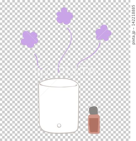 アロマディフューザーとアロマオイルのイラスト 142218885