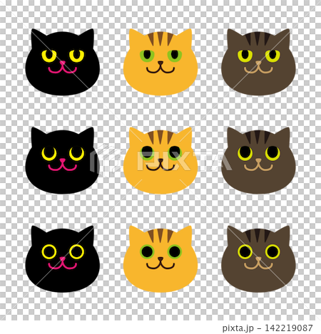 Cat face illustration 142219087