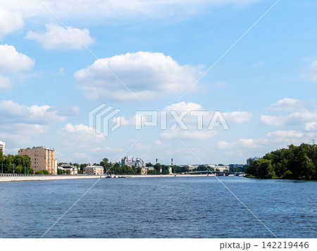 view of Bolsaya Nevka river in Saint Petersburg view of Bolsaya Nevka river in Saint Petersburg 142219446