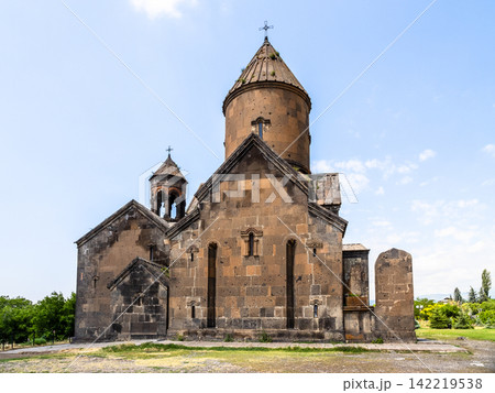 church facade in Saghmosavank Monastery, Armenia church facade in Saghmosavank Monastery, Armenia 142219538