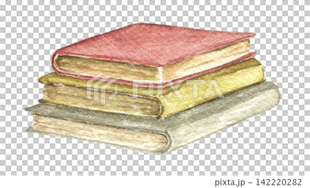 Watercolor stack of books. Hand painted vintage illustration for fairy tale books, storybook pages, nursery decor, reading themes and literary clip art. Autumn Fairytale part of collection. Watercolor stack of books. Hand painted vintage illustration for fairy tale books, storybook pages, nursery decor, reading themes and literary clip art. Autumn Fairytale part of collection. 142220282
