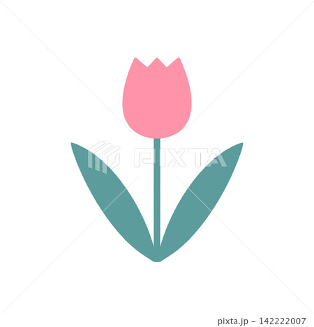 手描き風_チューリップ,花,春_イラストB01 手描き風_チューリップ,花,春_イラストB01 142222007