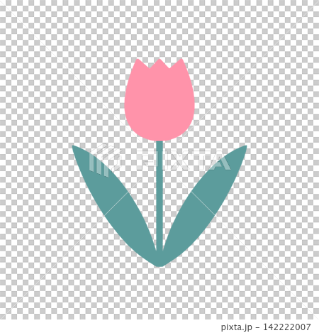 手描き風_チューリップ,花,春_イラストB01 手描き風_チューリップ,花,春_イラストB01 142222007