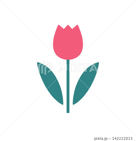 手描き風_チューリップ,花,春_イラストB02 手描き風_チューリップ,花,春_イラストB02 142222013