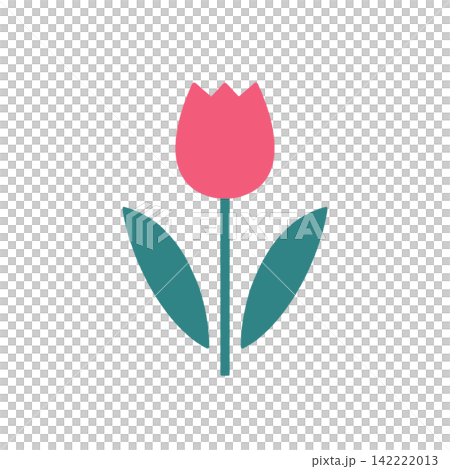 手描き風_チューリップ,花,春_イラストB02 手描き風_チューリップ,花,春_イラストB02 142222013