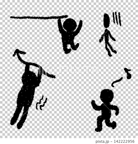 一幅描繪人物經歷恐怖事件的剪影插圖。 一幅描繪人物經歷恐怖事件的剪影插圖。 142222956