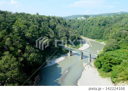長野県飯田市_天龍峡大橋から北側風景2_2025年8月 長野県飯田市_天龍峡大橋から北側風景2_2025年8月 142224108