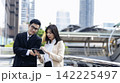 Business strategy team report chart, graph, infographic data analyze financial report plan. Hands team partner planning marketing finance statistics sale report with excel spreadsheet accountting 142225497