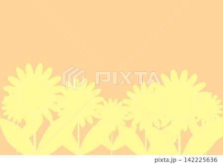 夏のひまわり背景イラスト 夏のひまわり背景イラスト 142225636