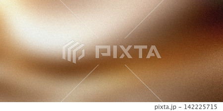 Warm golden bronze metallic background featuring smooth wavy curves, luxurious satin glow, and fine surface grain Warm golden bronze metallic background featuring smooth wavy curves, luxurious satin glow, and fine surface grain 142225715