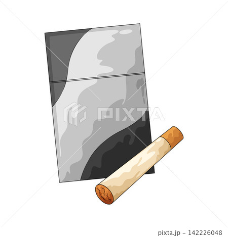 Illustration of Cigarette Pack Illustration of Cigarette Pack 142226048