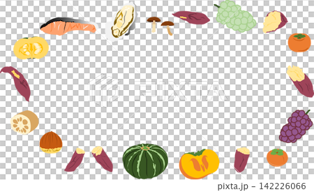 Autumn taste frame illustration Autumn taste frame illustration 142226066