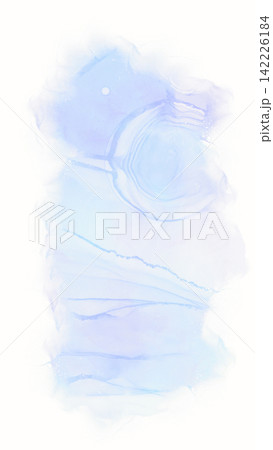 淡いブルーの水彩ペイントウォッシュ背景イラスト 142226184