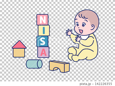 Illustrations for Kodomo NISA, building blocks Illustrations for Kodomo NISA, building blocks 142226355