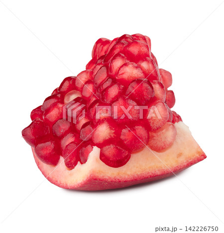 Ripe pomegranate fruit isolated on white background Ripe pomegranate fruit isolated on white background 142226750