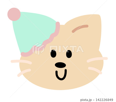 Illustration of cat wearing beanie hat for decoration, kitten cartoon, bedtime, bedroom, characters, comic, mascot, stickers, tattoo, pet, vet, animal, home, house, yard, costume, brooch, pin, icon Illustration of cat wearing beanie hat for decoration, kitten cartoon, bedtime, bedroom, characters, comic, mascot, stickers, tattoo, pet, vet, animal, home, house, yard, costume, brooch, pin, icon 142226849