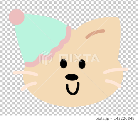 Illustration of cat wearing beanie hat for decoration, kitten cartoon, bedtime, bedroom, characters, comic, mascot, stickers, tattoo, pet, vet, animal, home, house, yard, costume, brooch, pin, icon Illustration of cat wearing beanie hat for decoration, kitten cartoon, bedtime, bedroom, characters, comic, mascot, stickers, tattoo, pet, vet, animal, home, house, yard, costume, brooch, pin, icon 142226849