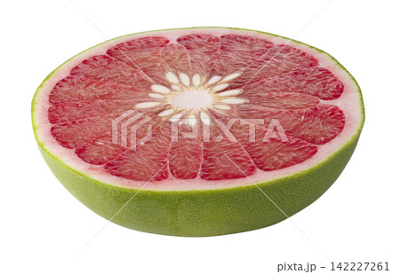 Whole Pomelo Citrus Freshness and Juicy Texture isolated on a white Background Whole Pomelo Citrus Freshness and Juicy Texture isolated on a white Background 142227261