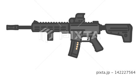 現代風にカスタムしたアメリカ軍用ライフルと光学機器、シュッとしたハンドガード 142227564