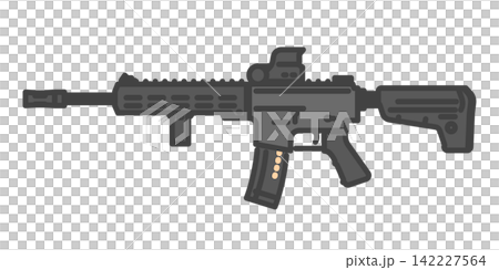 現代風にカスタムしたアメリカ軍用ライフルと光学機器、シュッとしたハンドガード 142227564