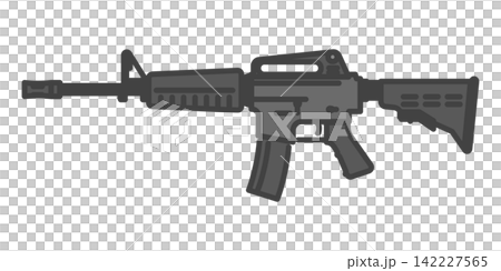 A standard rifle used by the US military in the United States, in its normal state, with iron sights. A standard rifle used by the US military in the United States, in its normal state, with iron sights. 142227565
