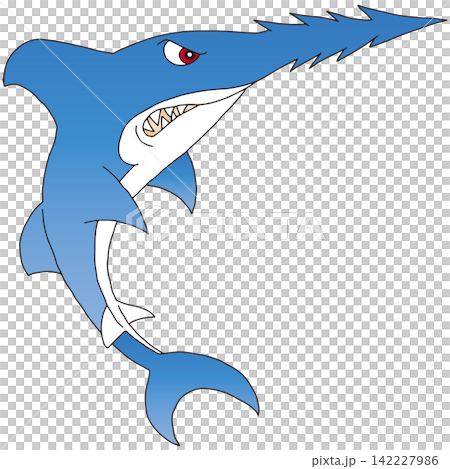 手書き動物イラスト☆ノコギリザメ 142227986