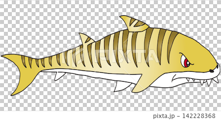 手書き動物イラスト☆ネコサメ 手書き動物イラスト☆ネコサメ 142228368