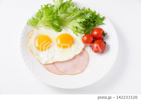 ハムエッグ朝食イメージ ハムエッグ朝食イメージ 142231520