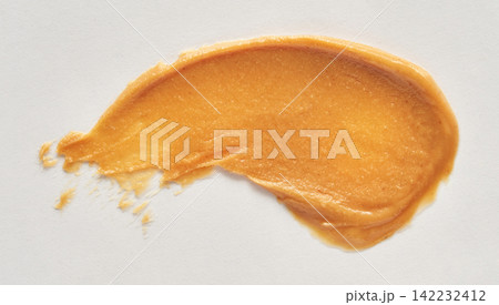 Smooth Peanut Butter Spread On White Background For Culinary Creations And Nutty Flavor Themes Smooth Peanut Butter Spread On White Background For Culinary Creations And Nutty Flavor Themes 142232412