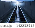 成長や未来への上昇を象徴するSF的なエスカレーターのシンメトリー構図 成長や未来への上昇を象徴するSF的なエスカレーターのシンメトリー構図 142232512
