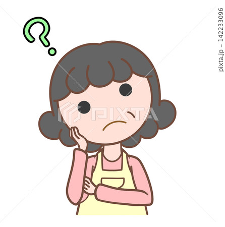 疑問に思っている人物のイラスト_3-5 疑問に思っている人物のイラスト_3-5 142233096
