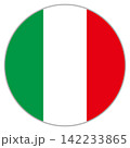 イタリア国旗の丸型アイコン 142233865