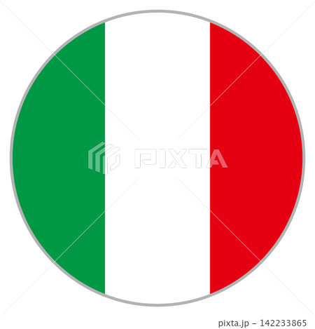イタリア国旗の丸型アイコン 142233865