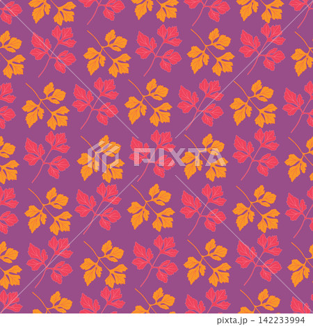 Parsley colorful seamless trendy pattern. High quality vector illustration. Perfect for textile, wallpaper and fabric print. Parsley colorful seamless trendy pattern. High quality vector illustration. Perfect for textile, wallpaper and fabric print. 142233994
