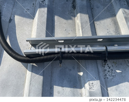 Solar panel mounting on roof installation Solar panel mounting on roof installation 142234478