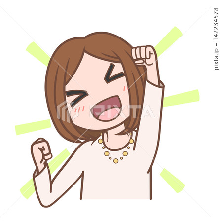 何かを達成したポーズをする人物のイラスト_2-6 何かを達成したポーズをする人物のイラスト_2-6 142234578