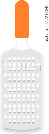 Handheld Cheese Grater Flat Illustration. Clean Icon Design Element on Isolated White Background 142235049