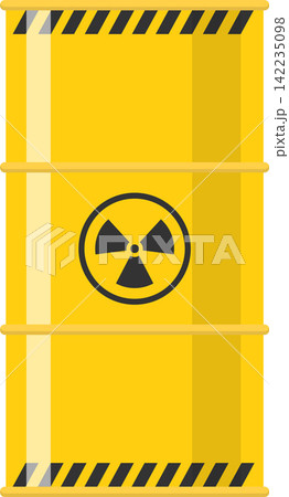 Radioactive Barrel Flat Illustration. Clean Icon Design Element on Isolated White Background Radioactive Barrel Flat Illustration. Clean Icon Design Element on Isolated White Background 142235098